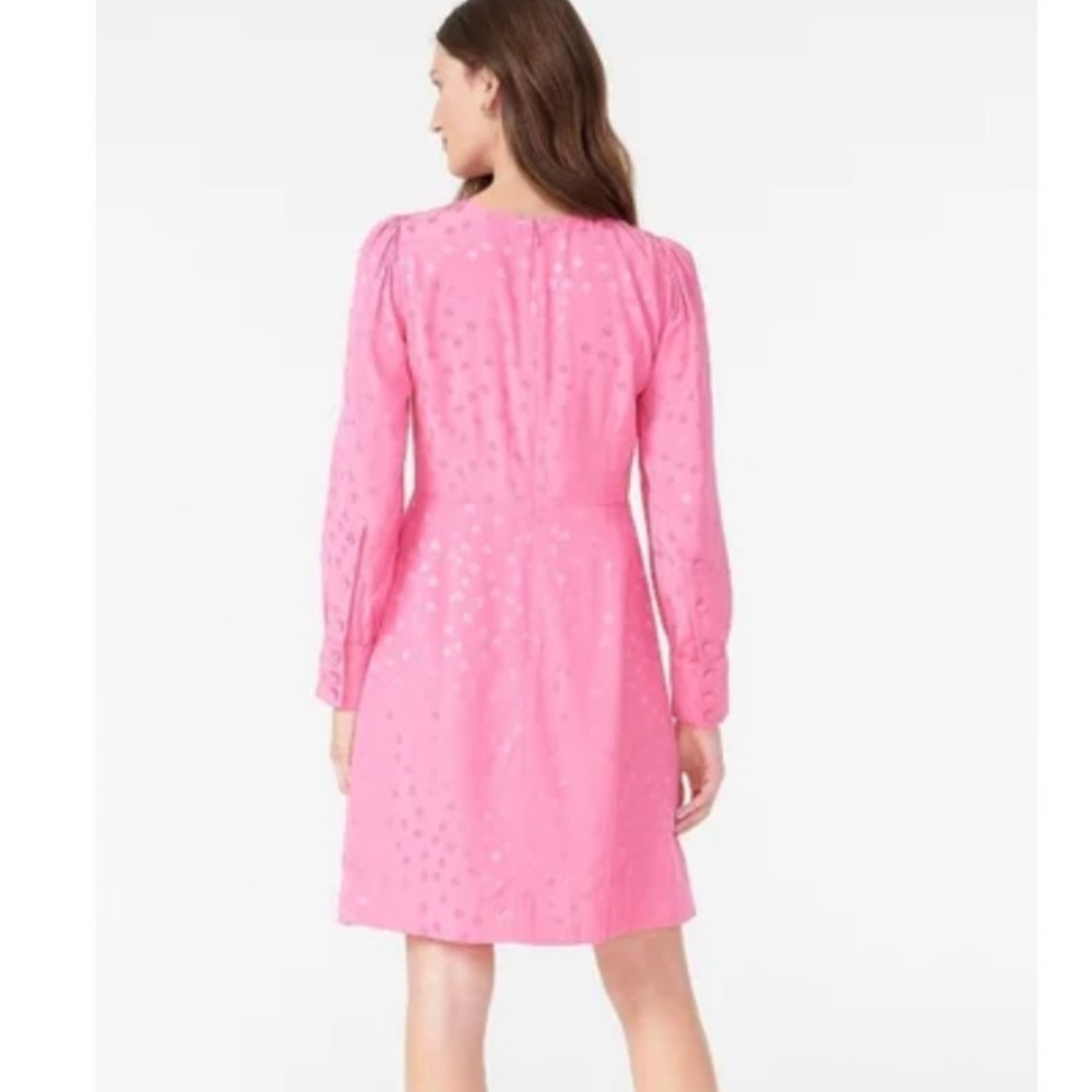 NWT J. Crew Pink Shift Dress Jacquard Floral in Size 10 - Picture 2 of 13